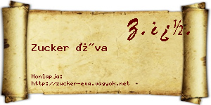 Zucker Éva névjegykártya