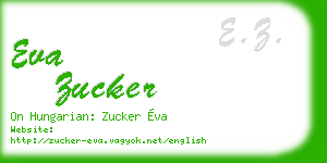 eva zucker business card
